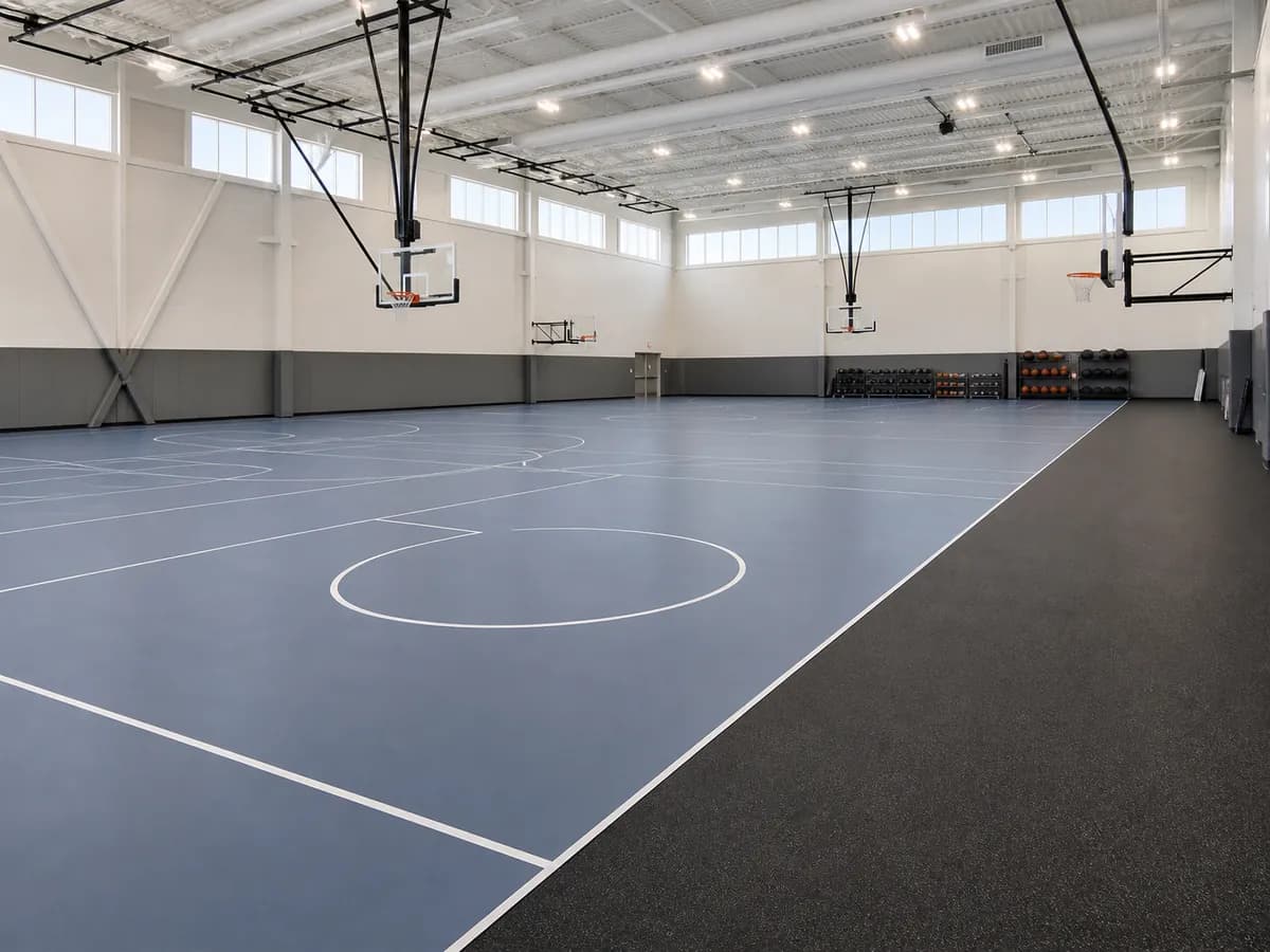 Dedicated sports training room requiring discipline-specific flooring
