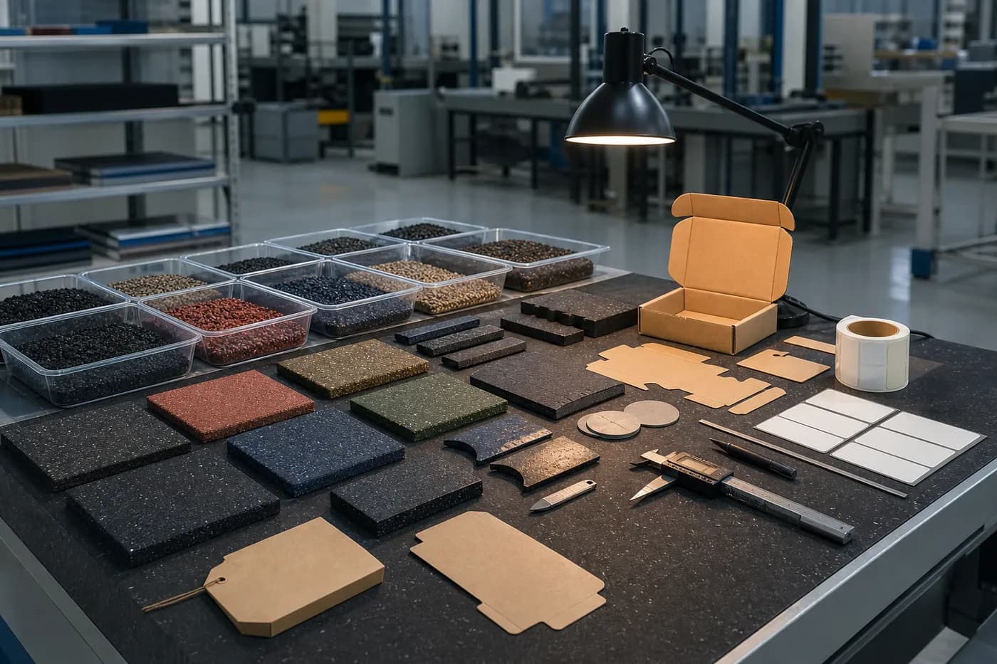 OEM rubber gym flooring color and specification sample development