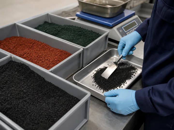 Rubber granule raw material inspection