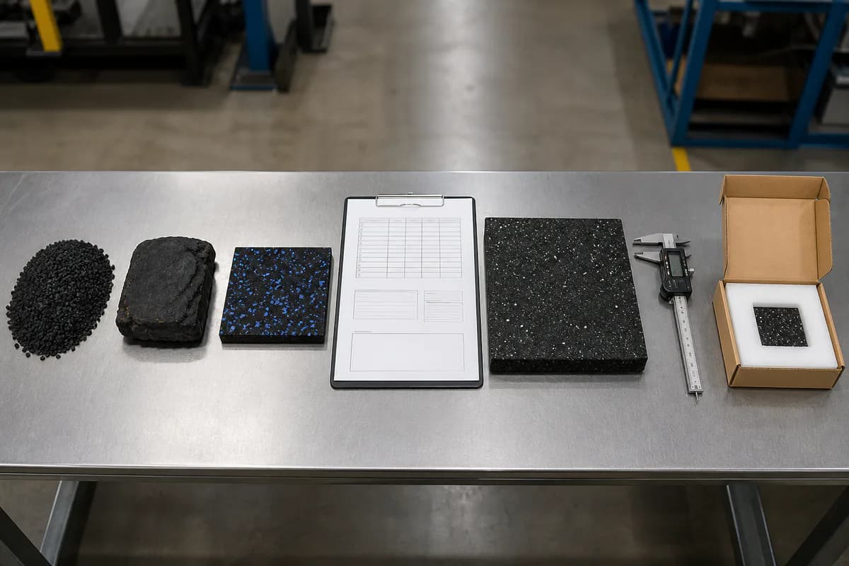 Gym flooring OEM development process materials