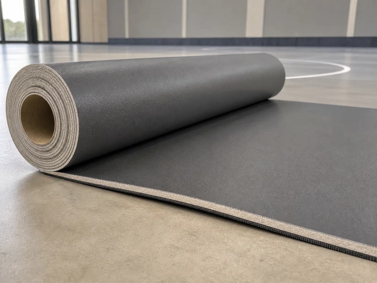 Détail de surface et de rive de sol sportif pvc